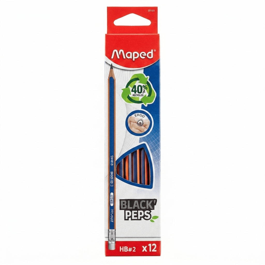 أقلام رصاص Maped Black Peps — علبة 12